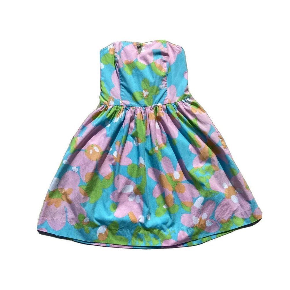 Lilly Pulitzer Richelle Dress Shorely Blue Mojo Tie Back Womens 00